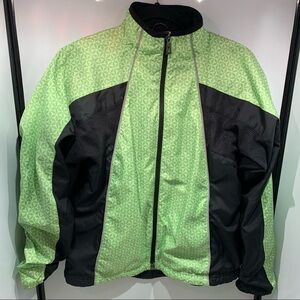 L. L. Bean Jacket Size Small Green Geometric Vented Breathable Women
